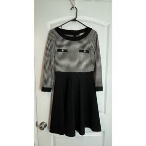 Rinascimento Italy Dress US Size Small Black Plaid Preppy Officecore Old Money